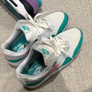 Nike Air Max in Teal, White, and Pink